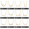 Fashion Jewelry 925 Sterling Silver Jewelry Necklaces Zircon Neckalce Twelve Constellations Necklace